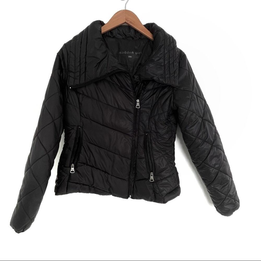 Madden Girl quilted black puffer jacket winter
